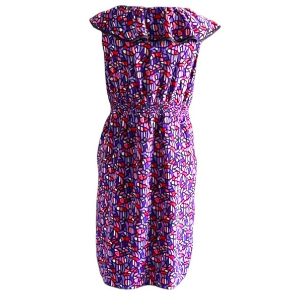 YUMI KIM Silk Ruffle Neck Flutter Sleeve Midi Dress size S - Picture 2 of 7